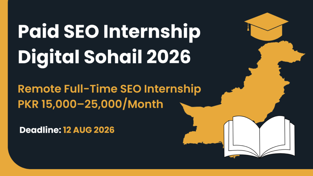 Paid SEO Internship 2026 at Digital Sohail remote full-time SEO internship in Pakistan