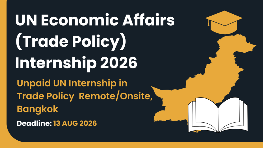 UN Economic Affairs Trade Policy Internship 2026 in Bangkok remote or onsite