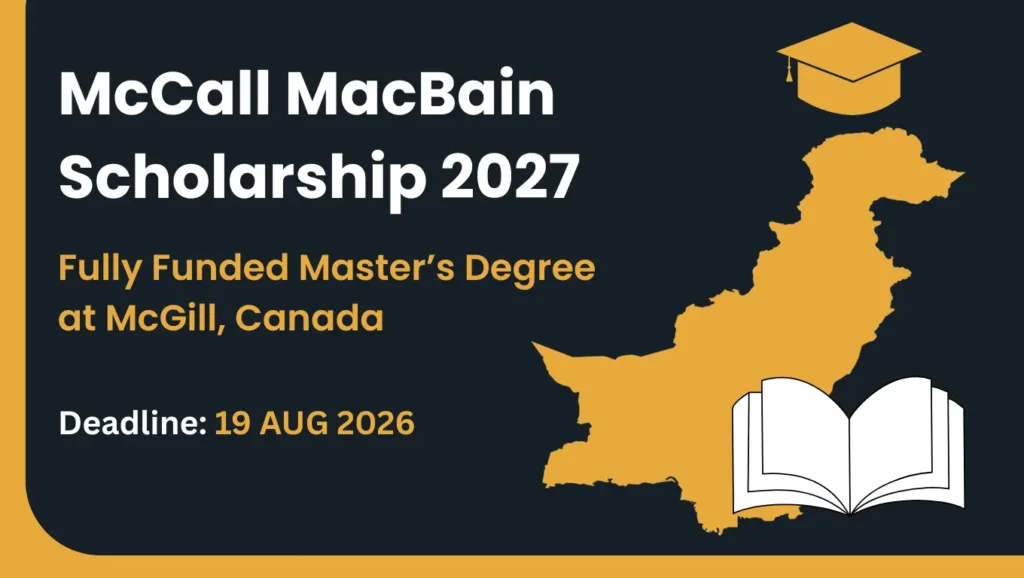 McCall MacBain Scholarship 2027 – Fully Funded Master's Degree at McGill University, Canada